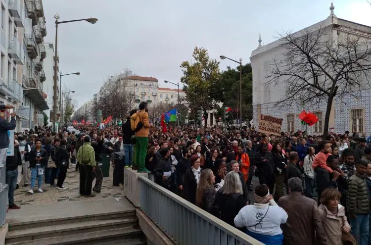 Anti racisim protest in Lisbon against PSP's operation in Martim Moniz